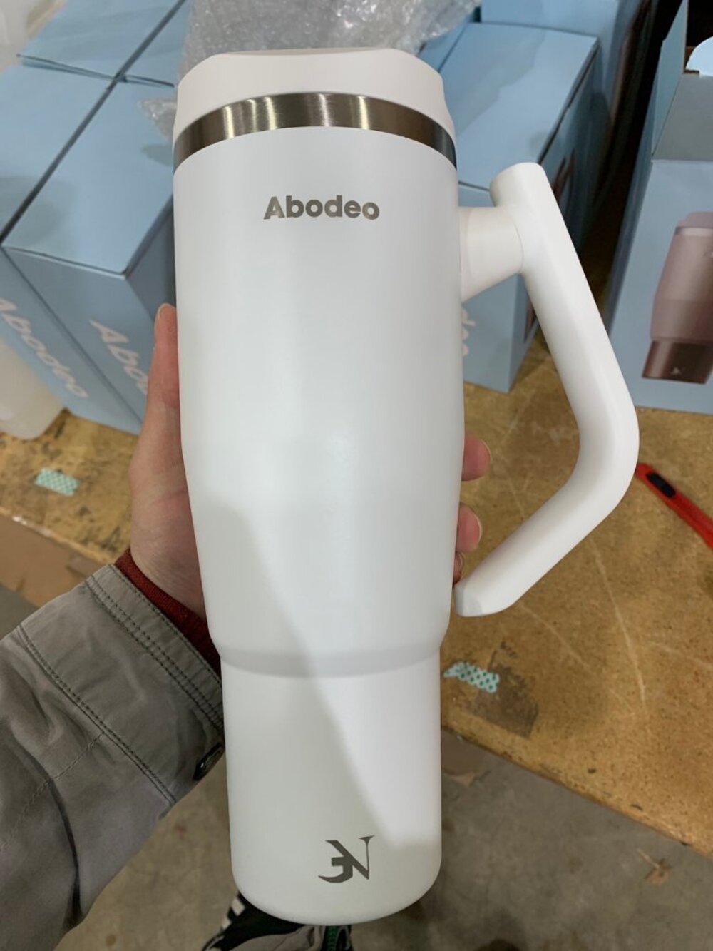 40 oz Leak Proof Insulated Coffee Tumbler (White - B0F74CZ1D7)